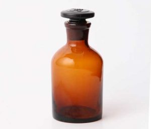 amber glass narrow mouth reagent bottle