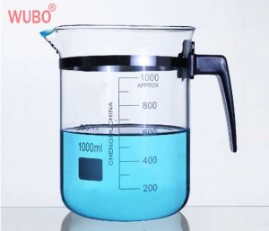 Lab-glassware-1000ml-Laboratory-Glass-Measuring-Beaker-with-Spout-Borosilicate-Transparent-with-Plastic-Handle