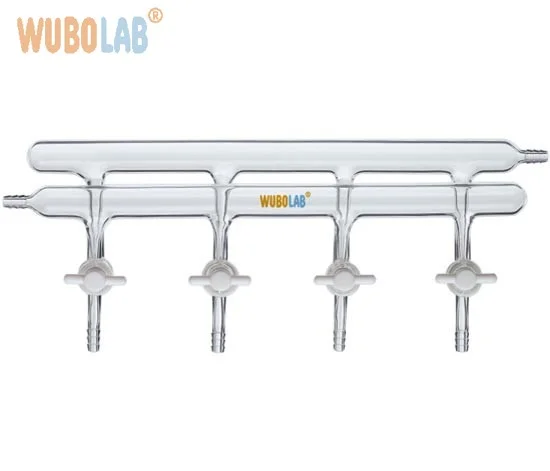 Коллектор,-Вакуум,-Инертный-Газ,-ПТФЭ-Запорные краны