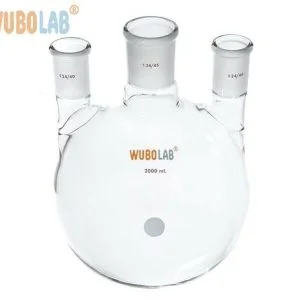 Retorta de Vidrio de Laboratorio de 1000 ml con Tapón de Vidrio Rectificado Alib